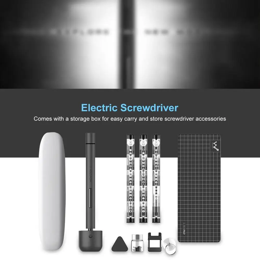 WOWSTICK 1F+ мини электрический шуруповерт перезаряжаемый беспроводной набор отверток с светодиодный литиевой батареей