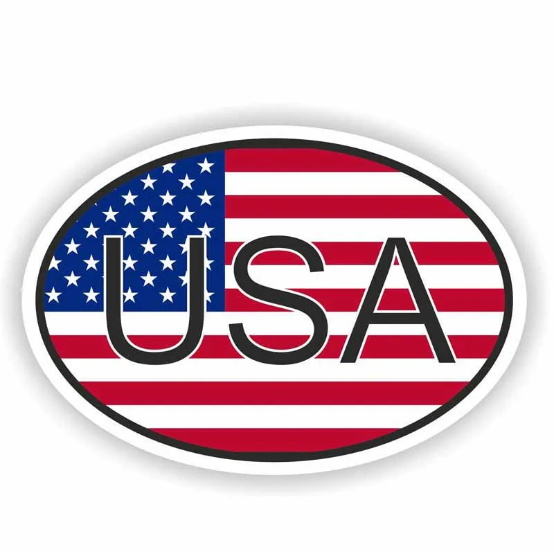 Aliauto индивидуальная наклейка для автомобиля код страны сша овальная с флагом