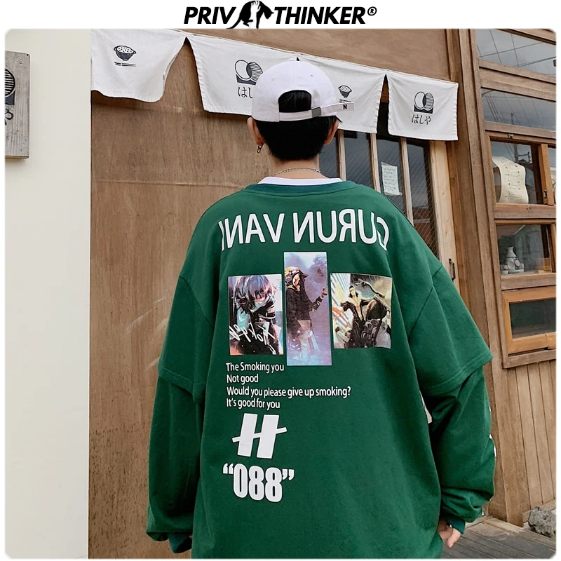 Мужская толстовка Privathinker осенне Весенняя теплая с капюшоном и круглым вырезом в