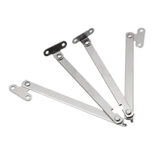 Bisagras de soporte de tapa de 2 piezas, acero inoxidable, doble abrazadera plegable para puerta de armario, barra de tracción de muebles