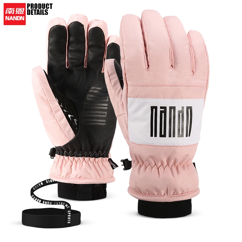 NANDN-Snowboarding Ski Gloves, Waterproof Snow Mittens, Skiing and Snowmobile, Winter 2