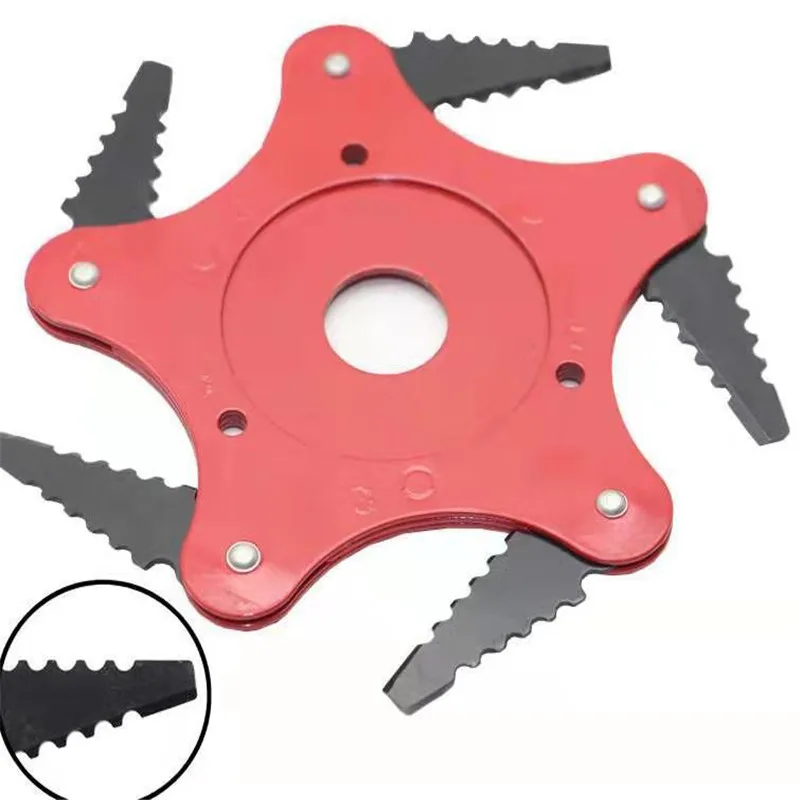 

6 Teeth Metal Blades Trimmer Brush Cutter Blade Grass Trimmer Garden Universal Excavation Head for Lawn Mower Dropshipping