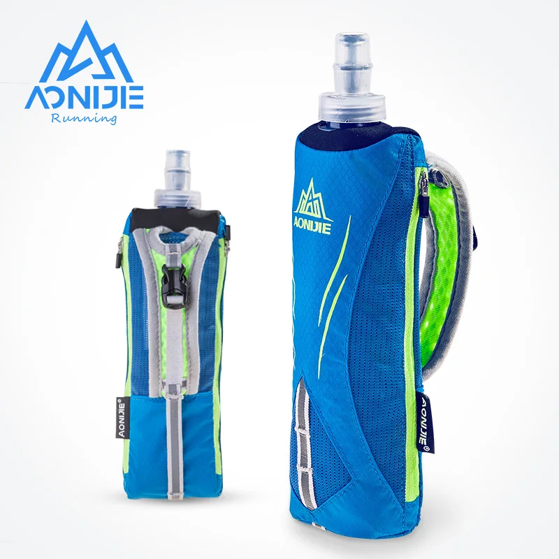 

AONIJIE E908 Running Hand-held Water Bottle Kettle Holder Wrist Storage Bag Hydration Pack Hydra Fuel Soft Flask Marathon Race