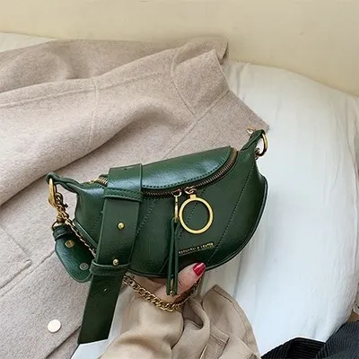 Зеленый bolsa feminina Женская нагрудная сумка с буквенным принтом роскошные сумки женские сумки дизайнерские кожаные сумки через плечо - Цвет: Зеленый