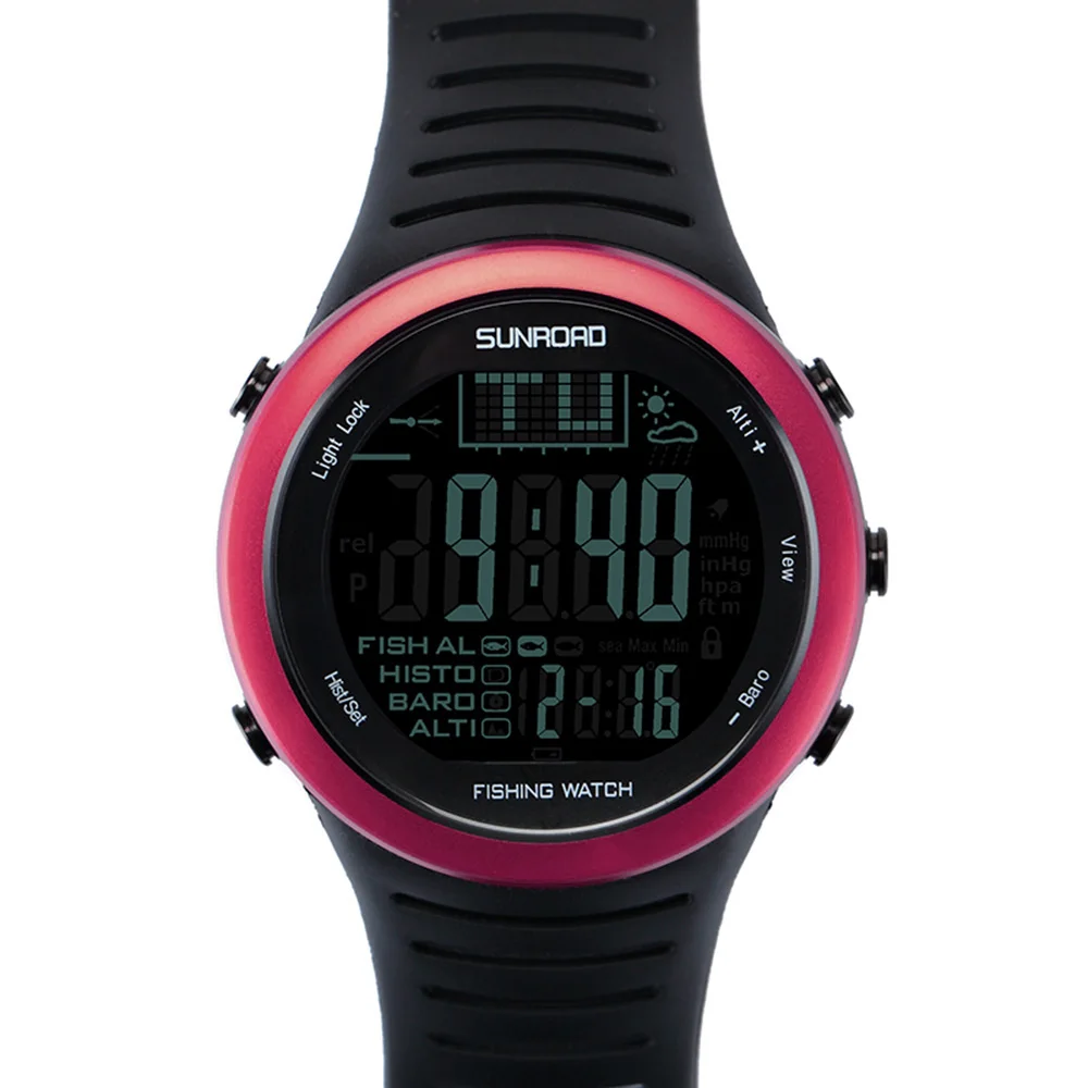 

FR720 Digital Pedometer Sport Barometer Watch Fishing Altimeter Thermometer Weather Forecast Multifunctional Fishing Watch