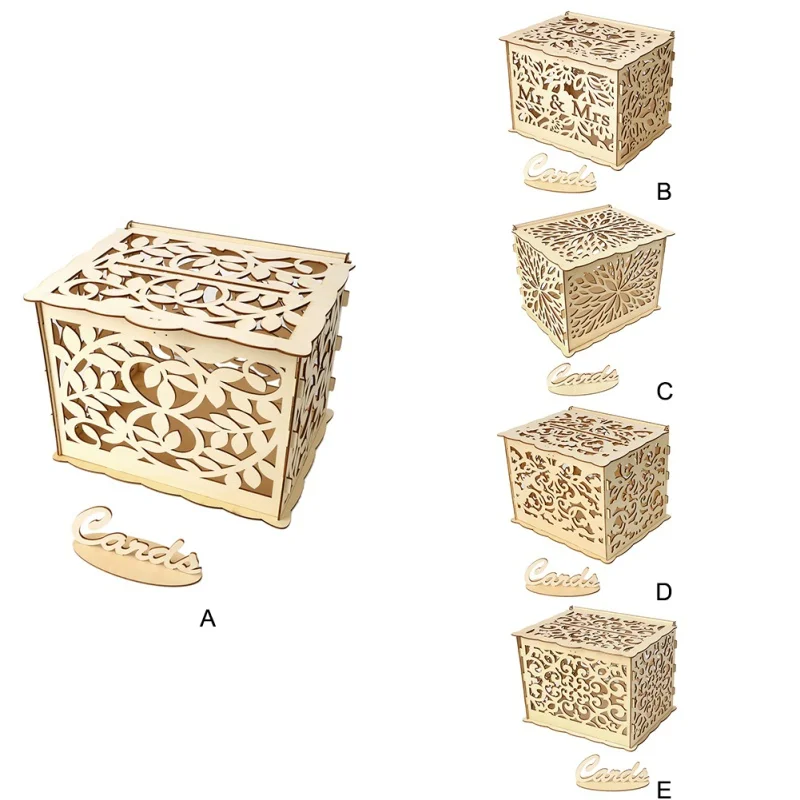 Прямая поставка, Новая Элегантная Свадебная подарочная коробка, деревянная карта, деньги, свадебное оформление коробки, принадлежности для дня рождения, 30*24*22,5 см