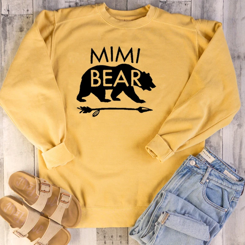 Mimi Bear Графический Женский свитер со стрелками модный Забавный Уличная пуловер для девочек милые осенние джемперы с длинными рукавами Прямая поставка
