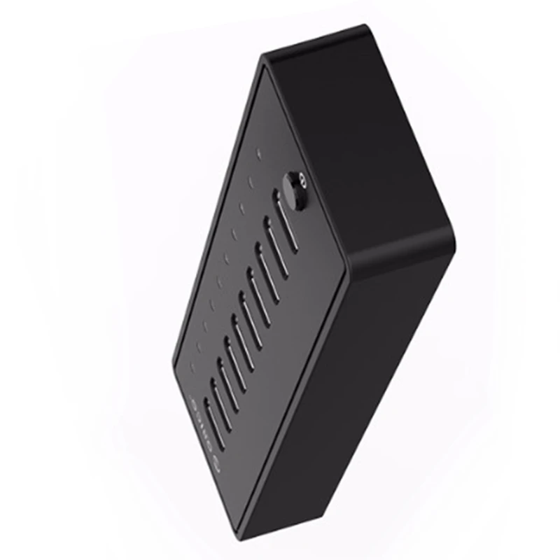 ORICO P10-U2 10 портов USB 2,0 концентратор 12 в 1,5 а источник питания с кабелем передачи данных м огнестойкий ABS для ПК Mac ноутбука