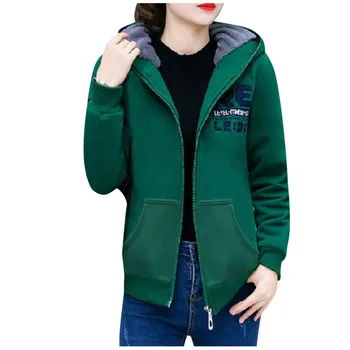 

Women Jackets Women's Fashion Women Cardigan Letter Printing Hooded Long Sleeve Blouse Sport Coat Sport Jacket #YB40