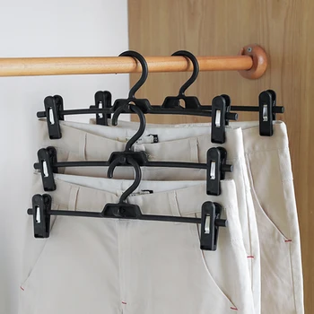 

Multifunction Anti-slip Clothes Hanger With Clips Hooks Pants Drying Rack Clothes Storage Holder Organizer Home Storage