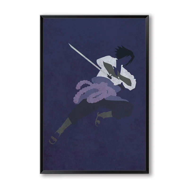 Элегантный Поэзия для костюмированной вечеринки по японскому аниме «Наруто» современный простой ретро роль холст рисунок, напечатанная картина плакат для детей Спальня украшения - Цвет: 05