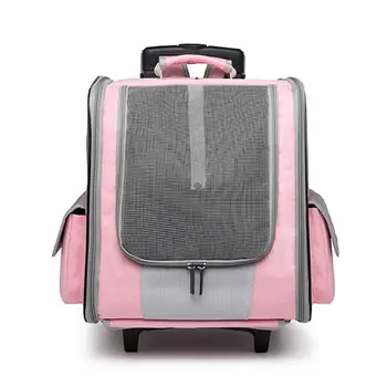 

Breathable Pet Cat Puppy Rolling Carrier Travel Bag Space Backpack Carrier Bags