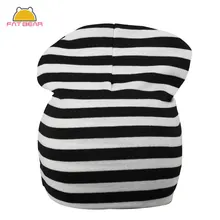 Хлопковая детская шапочка, вязаная детская шапка, однотонная шапка для малыша, полосатая вязаная шапка для детей, теплая зимняя шапка Skullies, головные уборы, аксессуары