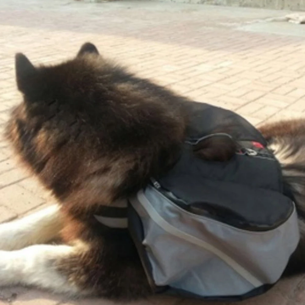 Портативная уличная ходящая собака седло Сумка Регулируемая Pet Пешие прогулки Кемпинг рюкзак