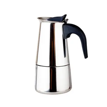 

Stainless Steel Moka Coffee Maker Mocha Espresso Latte Stovetop Filter Coffee Pot Percolator Tools Easy Clean for Home Office