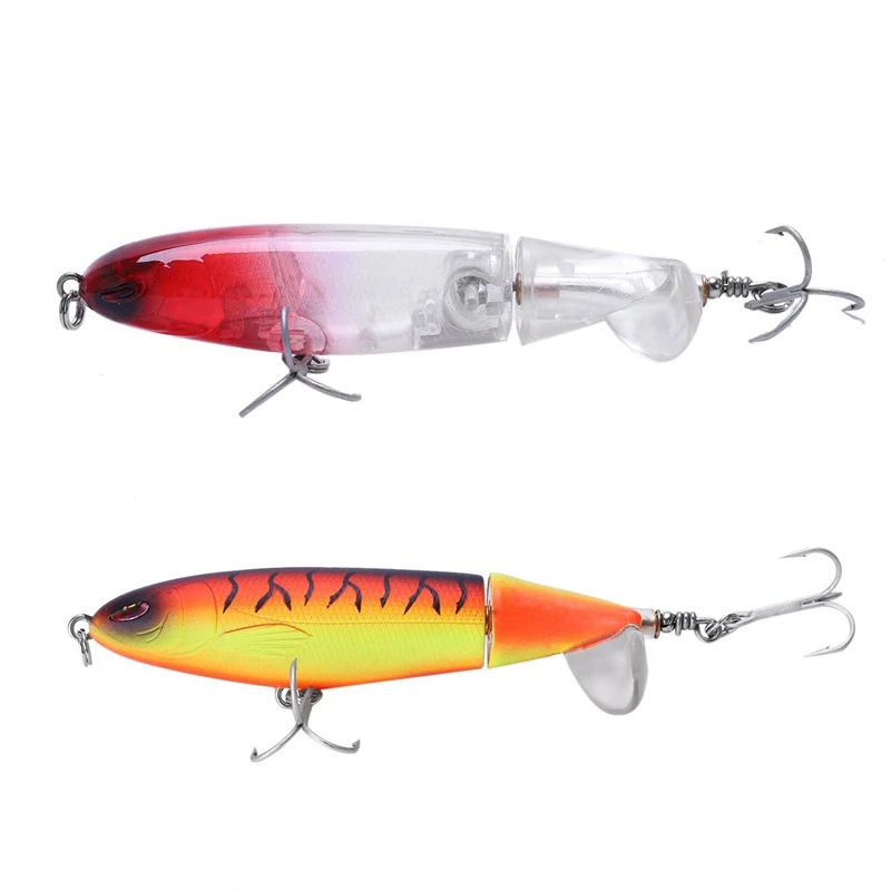 2 шт. Whopper Plopper рыболовная приманка 13 г 90 мм Topwater вращающийся хвост Vmc Крючки бас 1 и