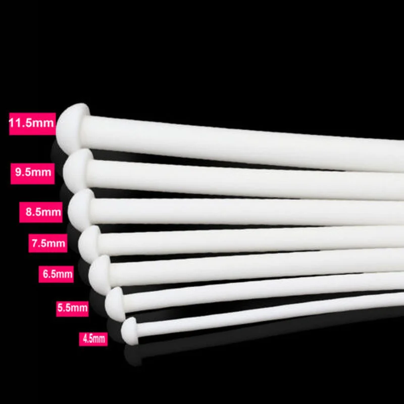 White Silicone Urethral Plug Catheter Sounds Penis Chastity Device Dilators Stretching Sex Toys For Man | Красота и здоровье