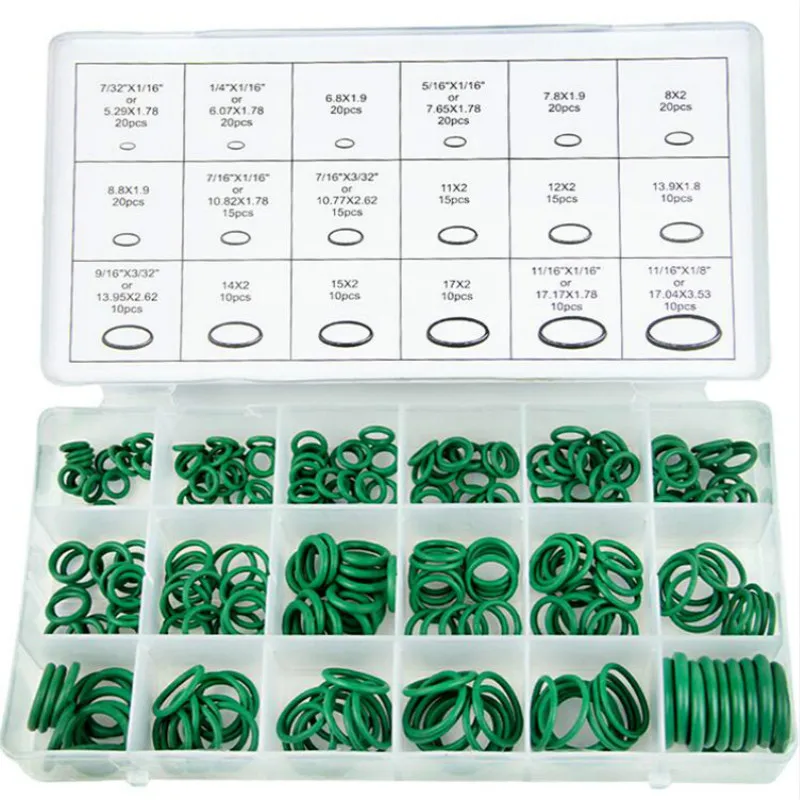 

270 Pcs 18 Sizes Air Conditioning HNBR O Rings Car Auto Repair Tools Rubber Air Conditioning Refrigerant Ring Sets Car tools