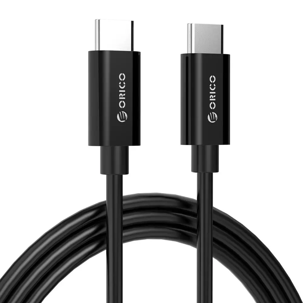 Orico usb type C для type C кабель для huawei mate 20 samsung Galaxy S9 QC3.0 3A кабель для быстрой зарядки для MacBook Pro - Цвет: Черный
