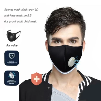 

5PCS Sponge Mask Protective Cotton Unisex PM2.5 Windproof Foggy Haze Pollution Respirator Reusable Dust Mask