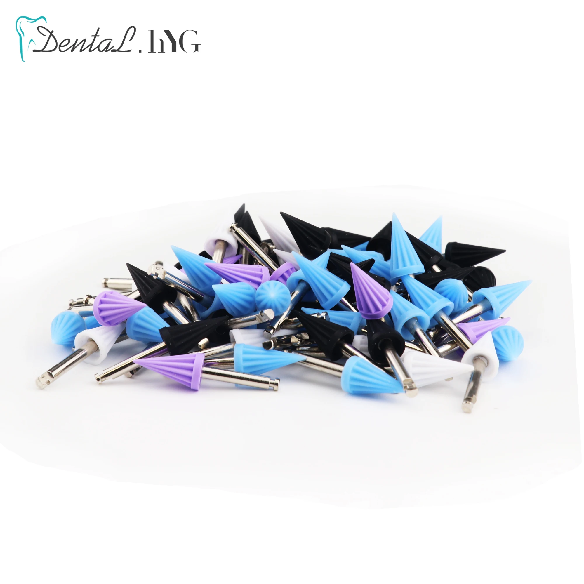 100 Teile/beutel Dental Polieren Pinsel Prophy Pinsel Nylon Borsten Gummi Flache Polierer Oral Reinigung Zähne Bleaching Zubehör – Detail 14