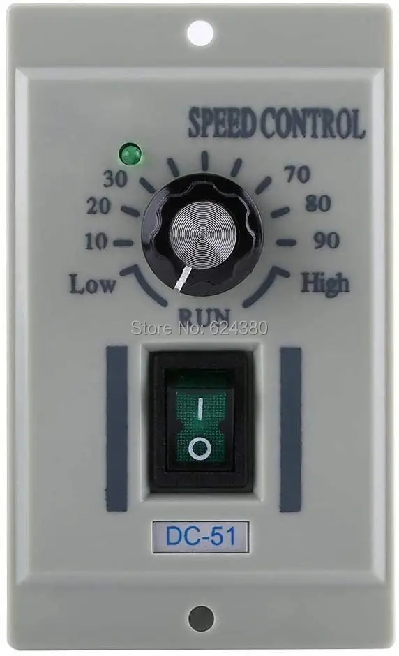 DC-51 200 Вт регулятор скорости, DC 24 в 90 в 180 в 220 В Регулируемый контроллер скорости двигателя постоянного тока Вход AC 220 В
