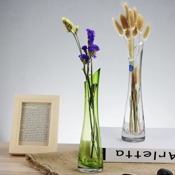 

Modern concise Multicolor crystal glass Vase transparent vases Flower arranging Terrarium Hydroponic Container Home Decor J