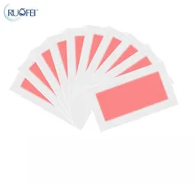 10 adet = 5 yaprak kırmızı renk giderme tüy dökücü Nonwoven epilatör balmumu şerit kağıt pedi yama ağda yüz/bacaklar/Bikini