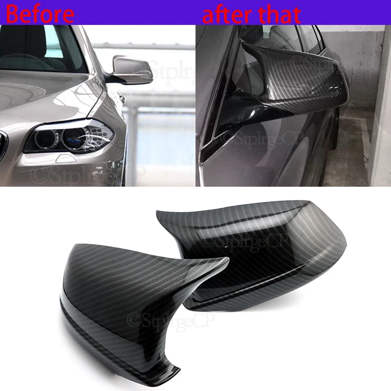 Для BMW 5 серии F10 F11 F18 2010-13 Pre-LCI черные/из углеродного волокна крышки зеркала