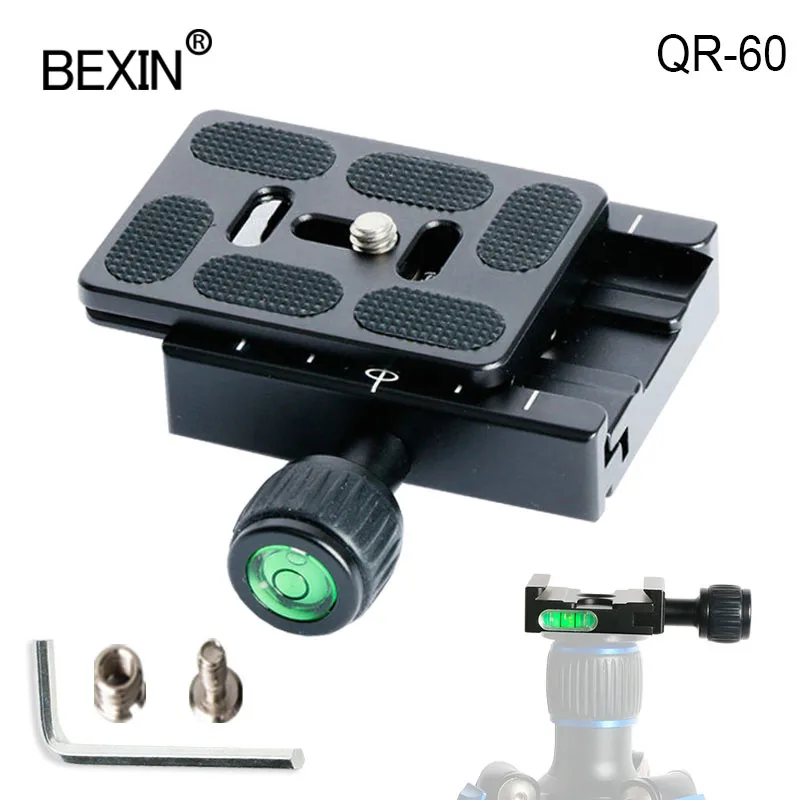 

Tripod Monopod Quick Release Plate Clamp QR-60 For DSLR Tripod Quick Release Plate BallHead Lever Release Clamp