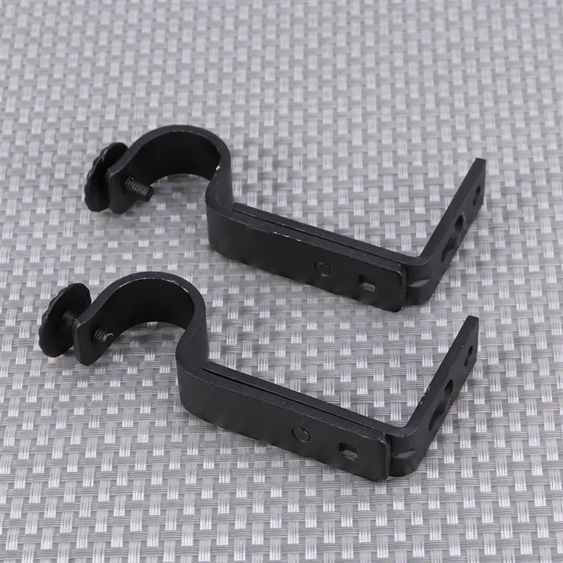 2 pcs Curtain Rod Holder 18-22mm Wall Bracket Drapery Rod Holder for Office Home