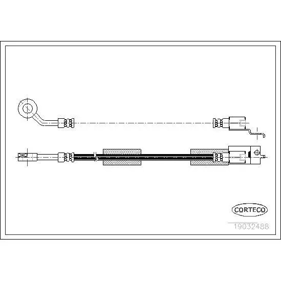 Шланг торм. пер.L 413\ Jeep Cherokee 2.5TD/4.0i/Wrangler 3.8/4.0
