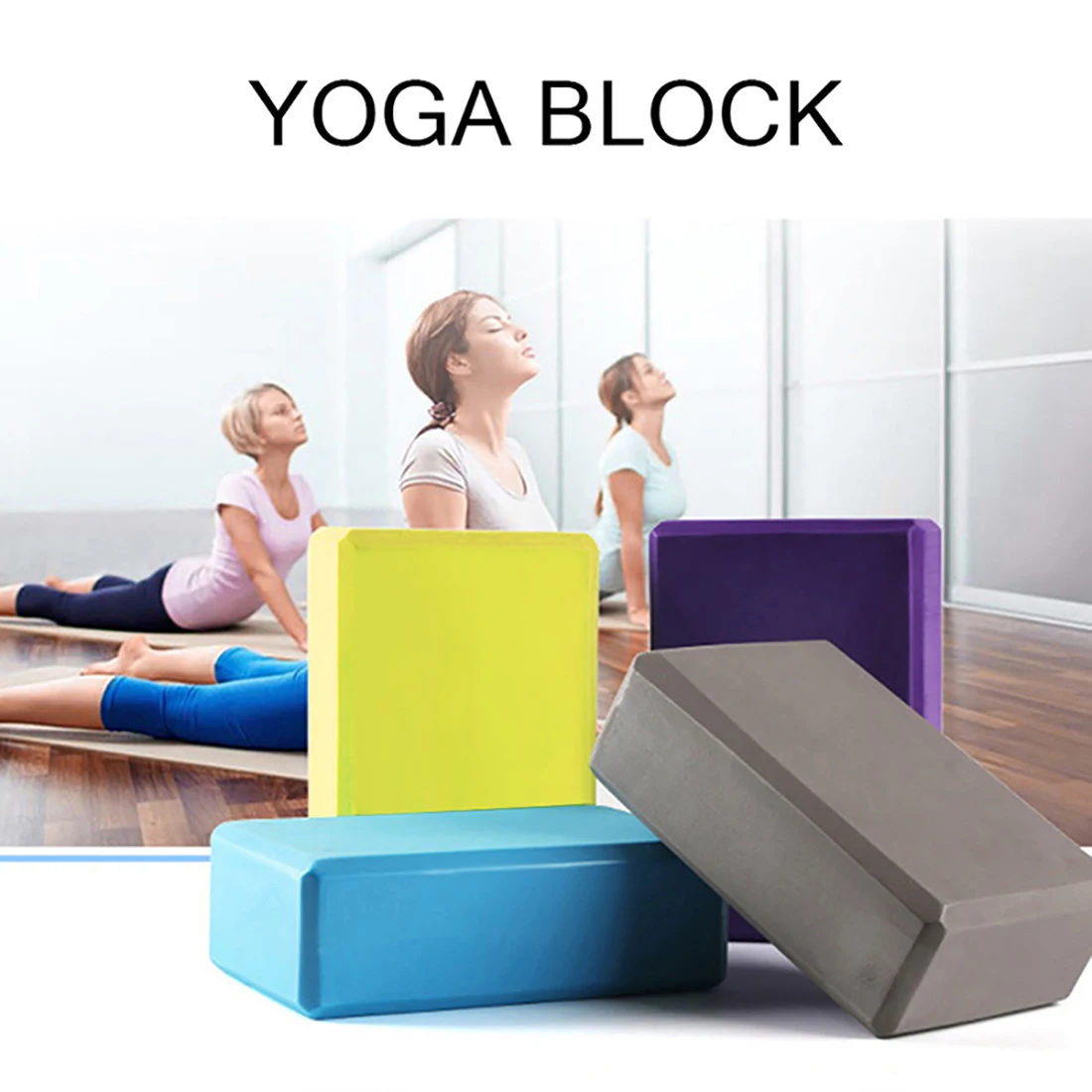 Yoga Block Foam Gym Fitness EVA Yoga Block Colorful Foam Block Brick  Exercise Workout Training Bodybuilding Equipment