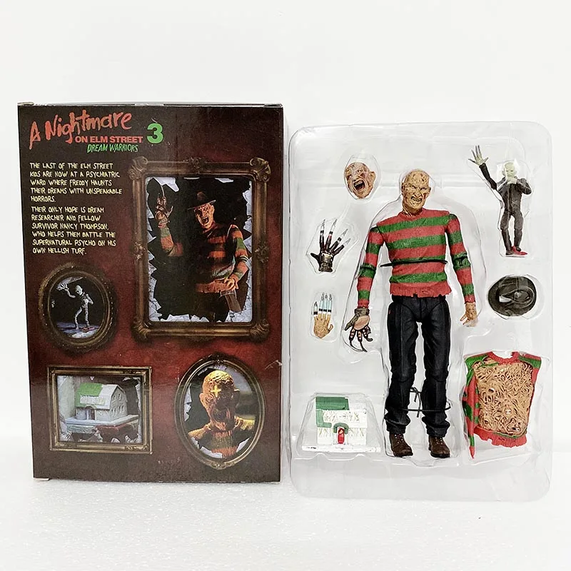 freddy a with box NECA The 13th Friday Джейсон, Фредди Крюгер Leatherface бензопила Джон Карпентер Майкл Майерс это Pennywise Джокер фигурка - Цвет: freddy a with box