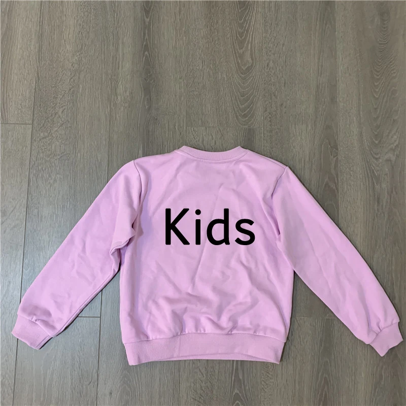 10.19 HOT SALE! Autumn Winter New women and kids diamonds O-neck long sleeve hoodies - Цвет: Just Kids