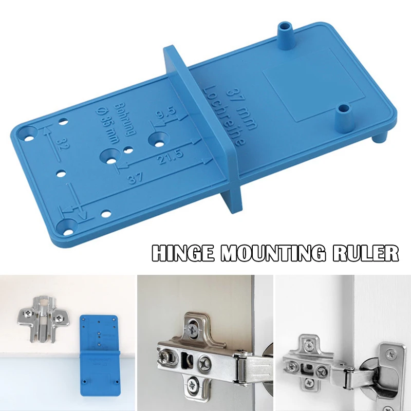 

Cabinet Door Drawer Hardware Installation Template Woodworking Ruler Hole Positioning Scriber Gauge QJS Shop