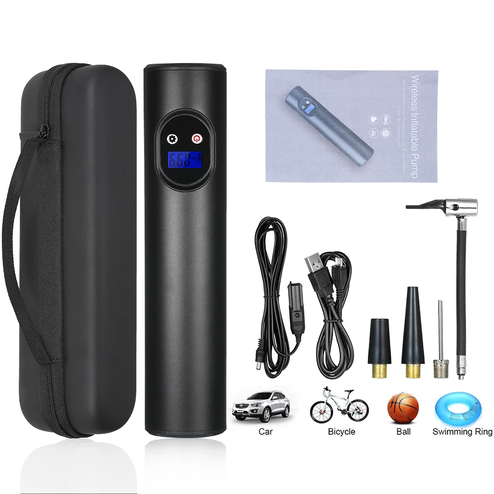 

2000mAh 150PSI Car Inflatable Air Pump USB Interface Cordless Air Compressor Car Mini Bike PumpTyre Inflator Motorcycle Tire
