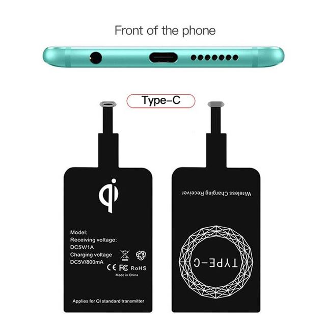 Charger Patch Phone Wireless Charging Receiver Adapts To  Phone Fast Charging Iphone Typec Android