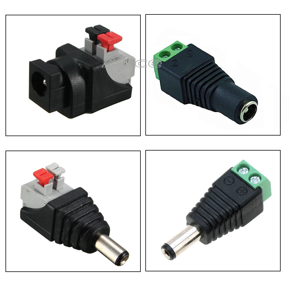 

Free shipping 5~100pcs DC Connector for LED Strip Free Welding LED Strip Adapter Connector Male or Female connector