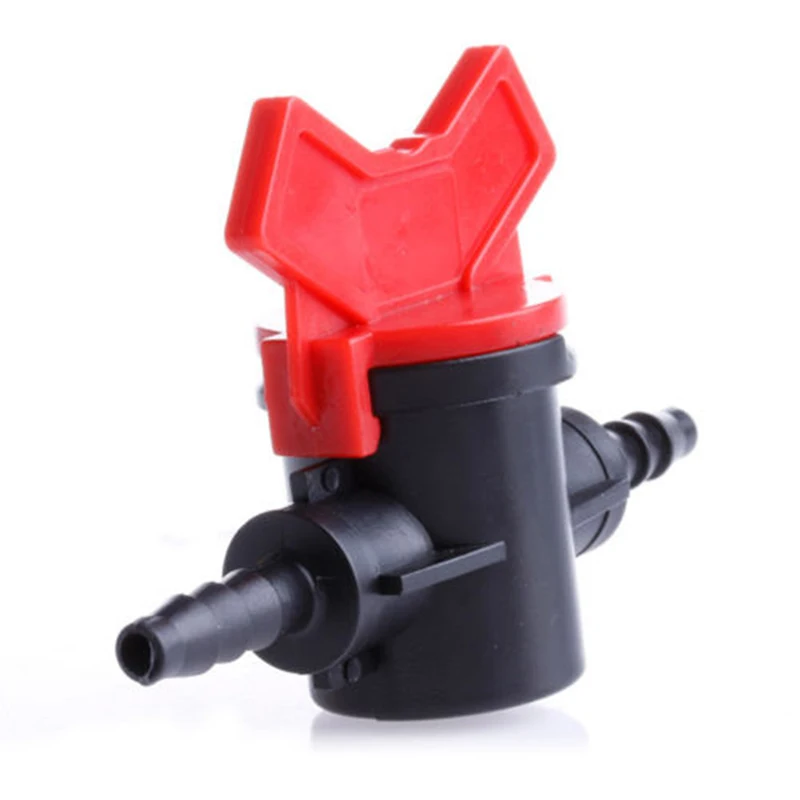 2/5pcs 4mm PCV Parts Coupling Pipe Irrigating Water Hose Switch Plastic Valve