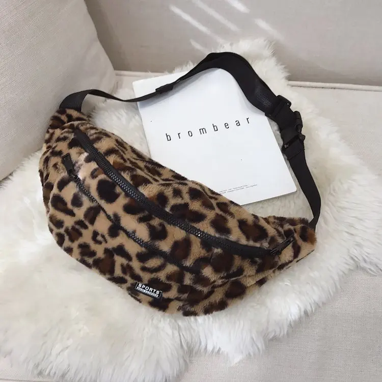 DORANMI леопардовые мягкие Меховые поясные сумки для женщин 2019 осенние меховые