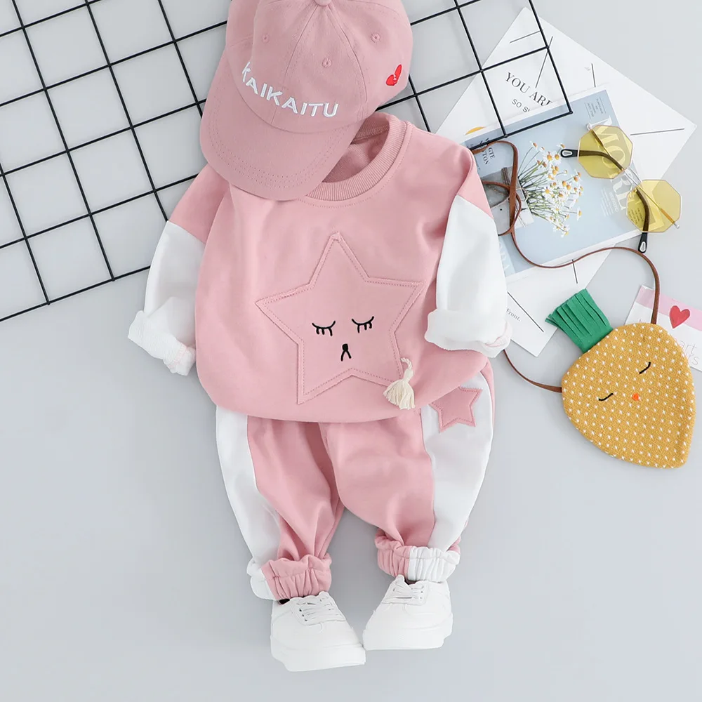 

Childrenswear Spring And Autumn New Style Baby GIRL'S Boys Sweater Suit Cartoon Sporty Children Set