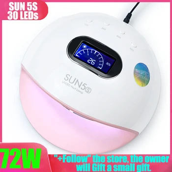 

Profession UV LED Nail lamp 30LEDs SUN 72W for Manicure Nail Dryer For All gel polish With Infrared Sensor LCD Dual light source