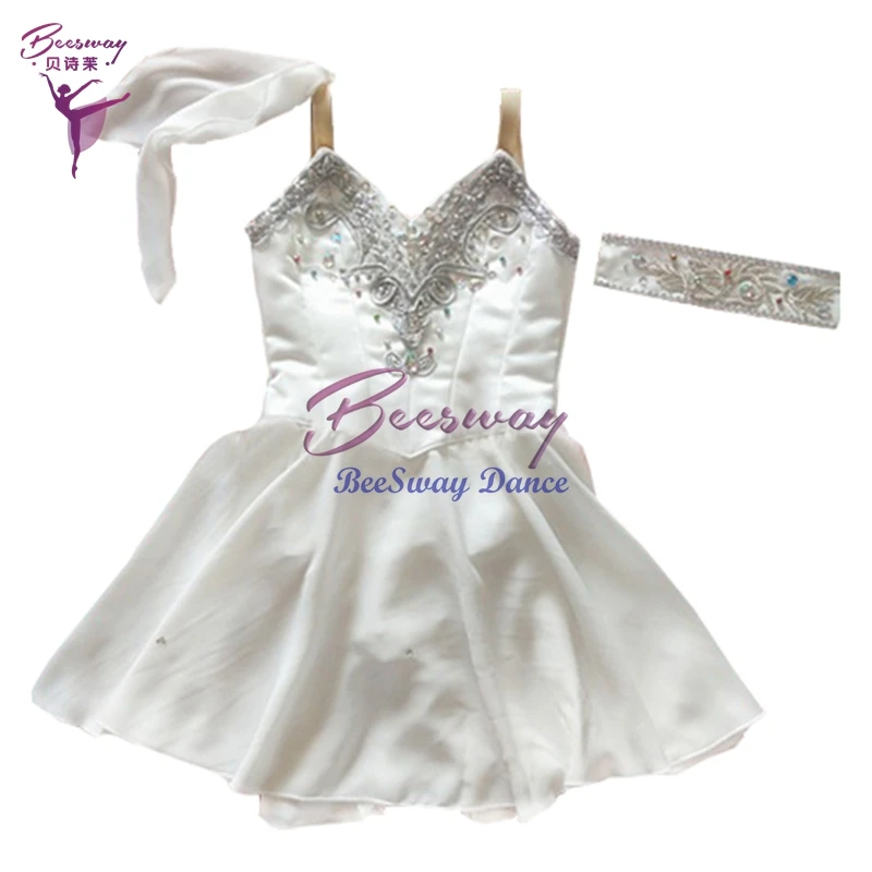 

white classical ballet dress women Cupid Ballet Stage Costume Diana And Acteon Variation Ballet Dress Attire for girls