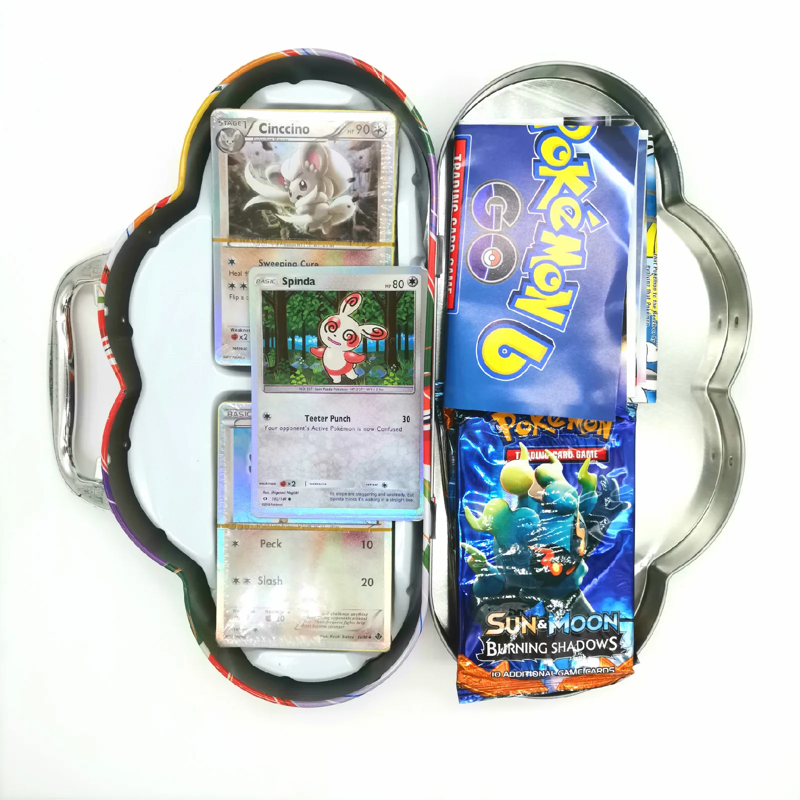 80 шт./компл. Pokemon Портативный жестяная коробка TAKARA TOMY боевые игрушки хобби