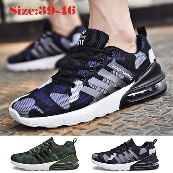 

New Air Cushion Sports Shoes Fashion Running Shoes Men Breathable Mesh Sneakers