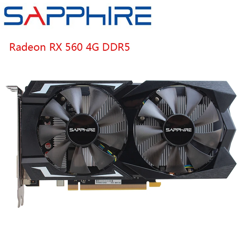 SAPPHIRE AMD игровая компьютерная видеокарта Radeon RX 560 4 Гб 128 бит GDDR5 PCI настольная RX560 для