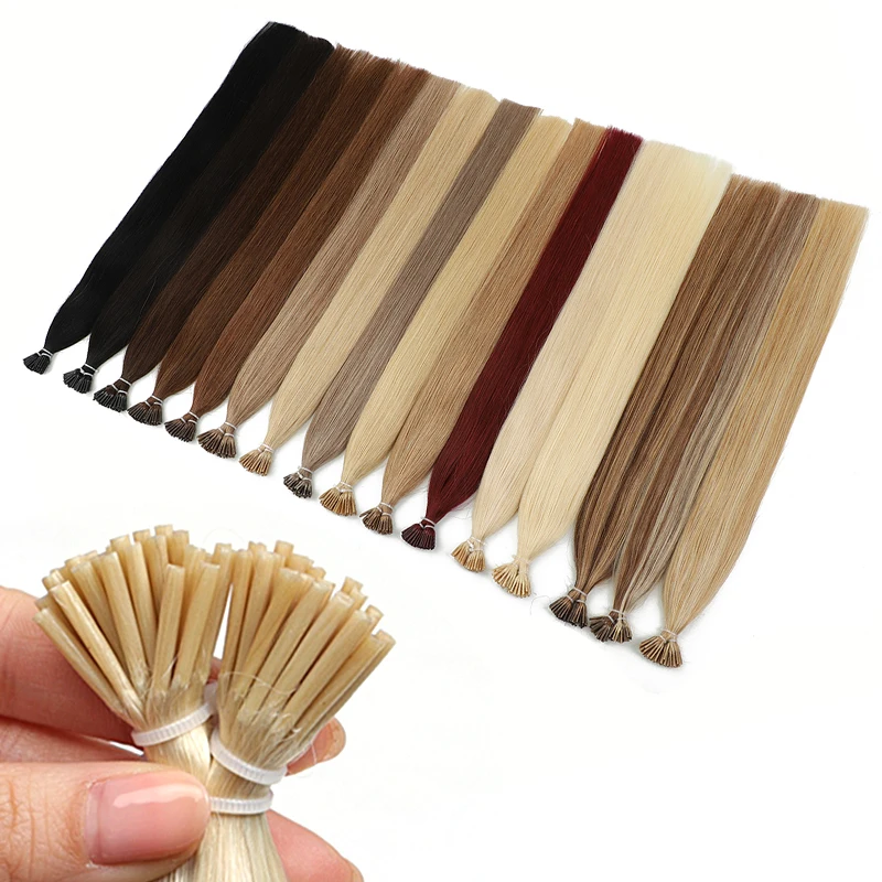 Hair-Extensions Microlink MRSHAIR Pre-Bonded Natural I-Tip 50G 24-60-Cm