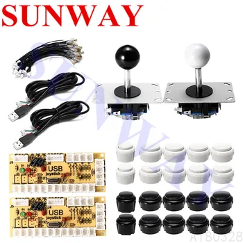 

2 player Zero Delay Arcade DIY Part kit USB Encoder Control for Rapsberry Pi and PC with Arcade Button Joystick