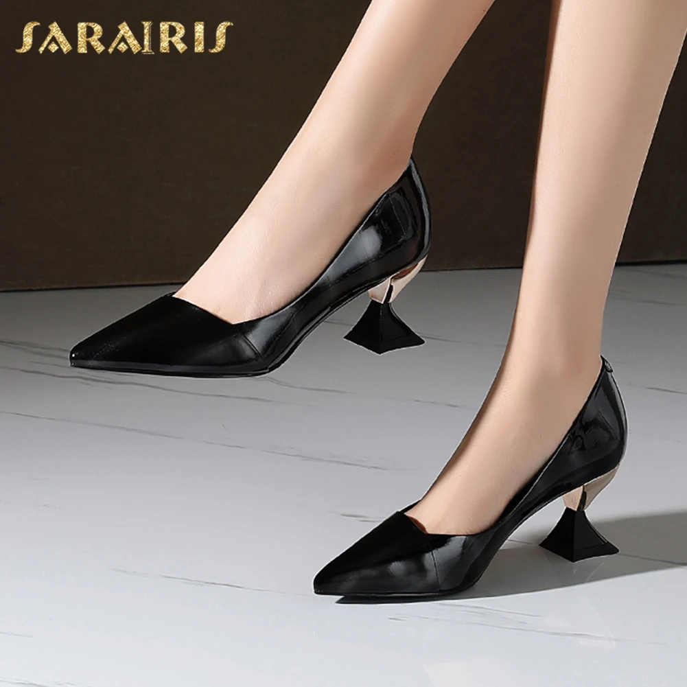 

Sarairis New Arrivals 2020 High Quality Strange Style Shoes Woman Pumps Female Pointed Toe Slip-On Office Lady Pumps Women Shoes